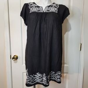 My Boutique Black Embroidered Top Tunic